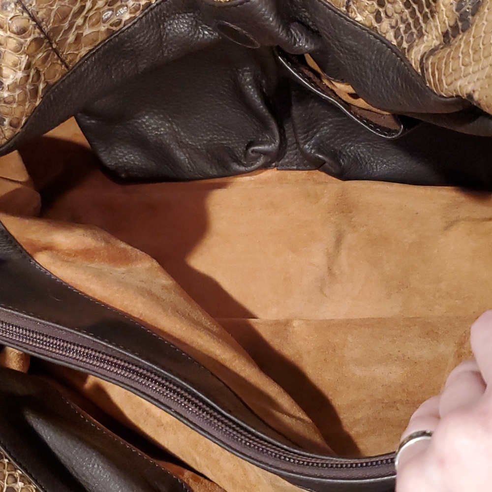 Mauro Governa real snakeskin shoulder bag - Picture 13 of 15